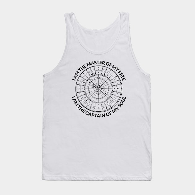 Stoic - Invictus - I am the Master of my Fate Tank Top by Autonomy Prints